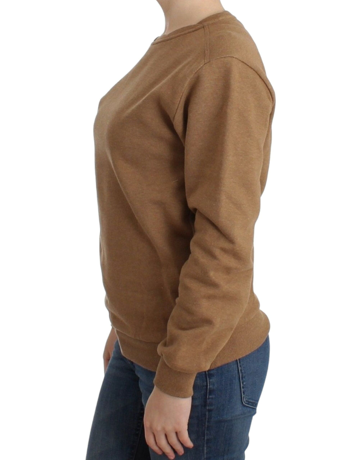 Pull ras du cou en coton marron chic de John Galliano