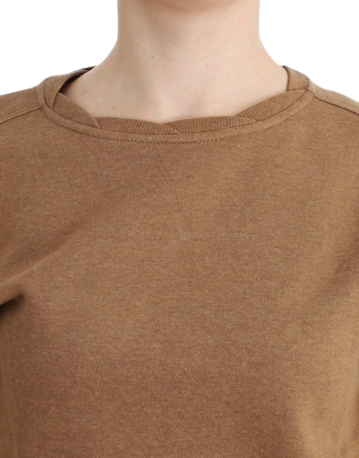 Pull ras du cou en coton marron chic de John Galliano