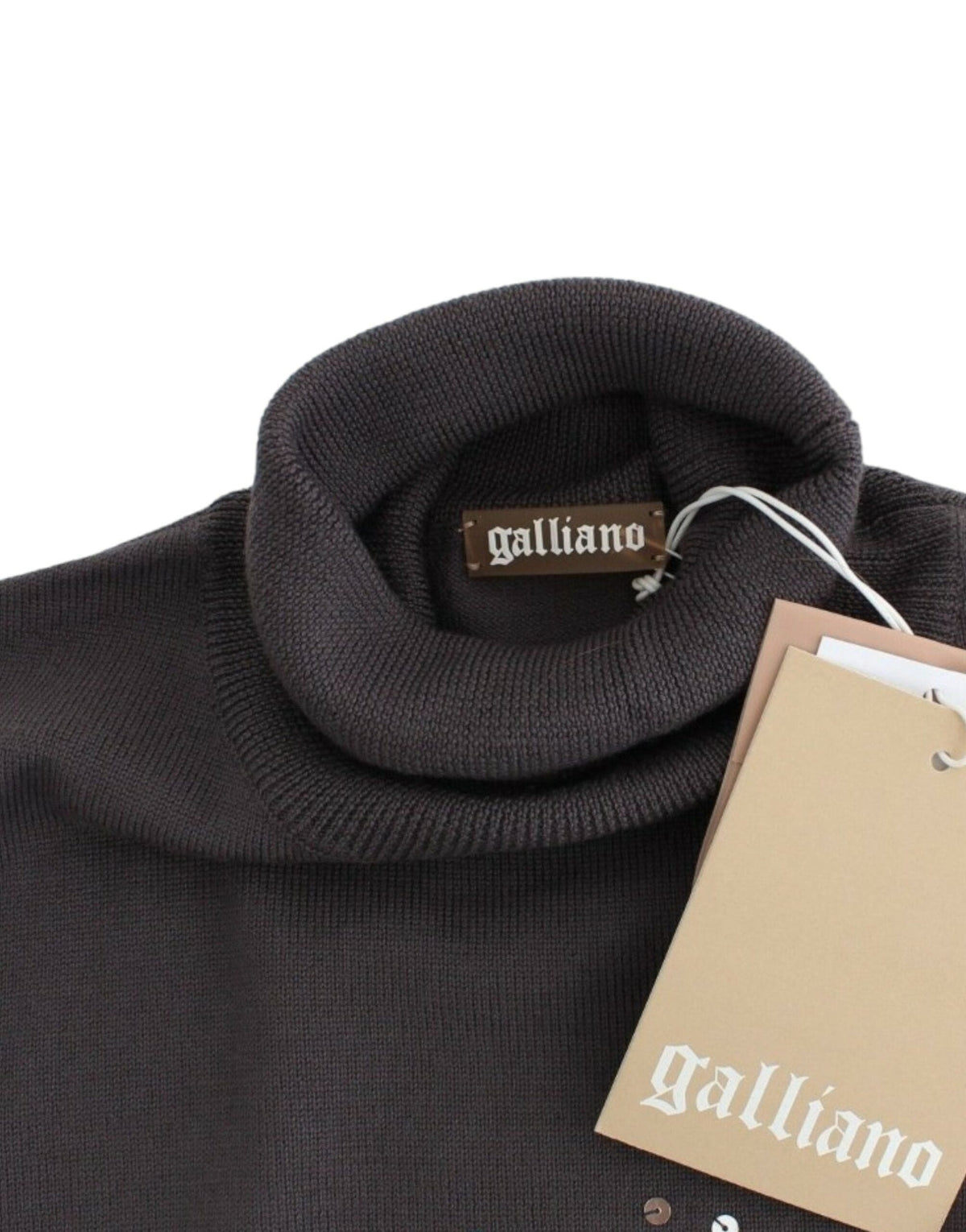 Pull col roulé élégant en laine vierge John Galliano