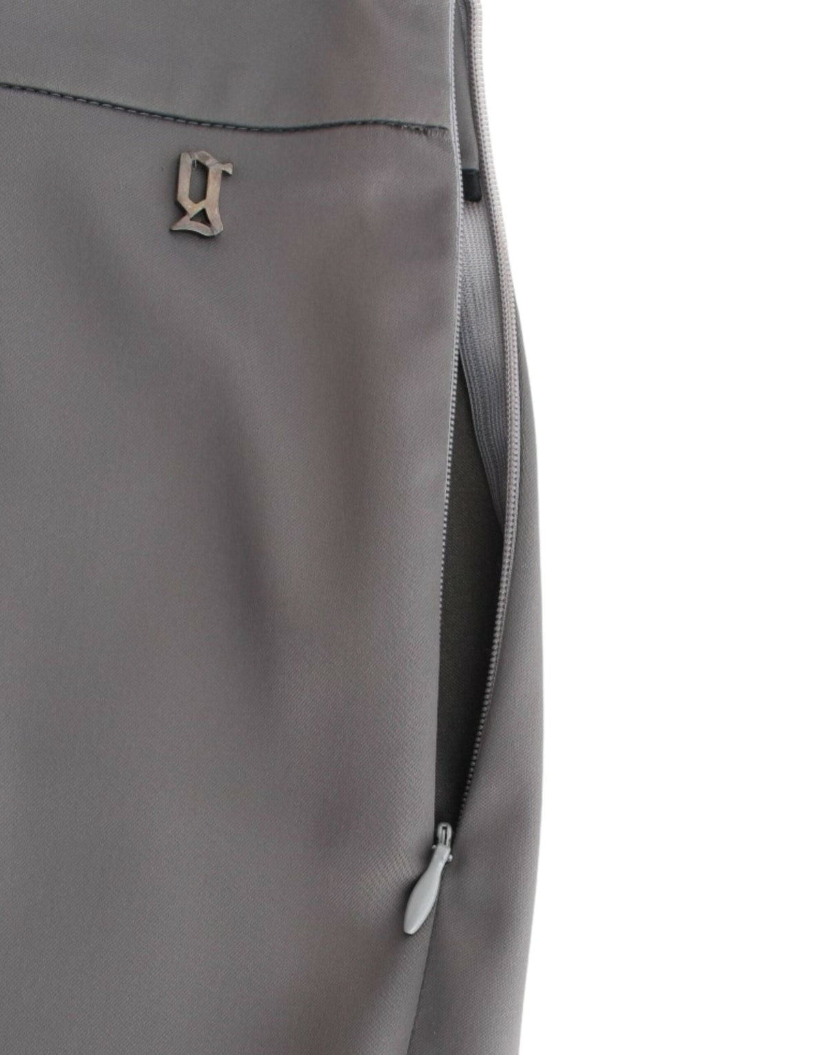 John Galliano Chic Gray Slim-Fit Designer Pants