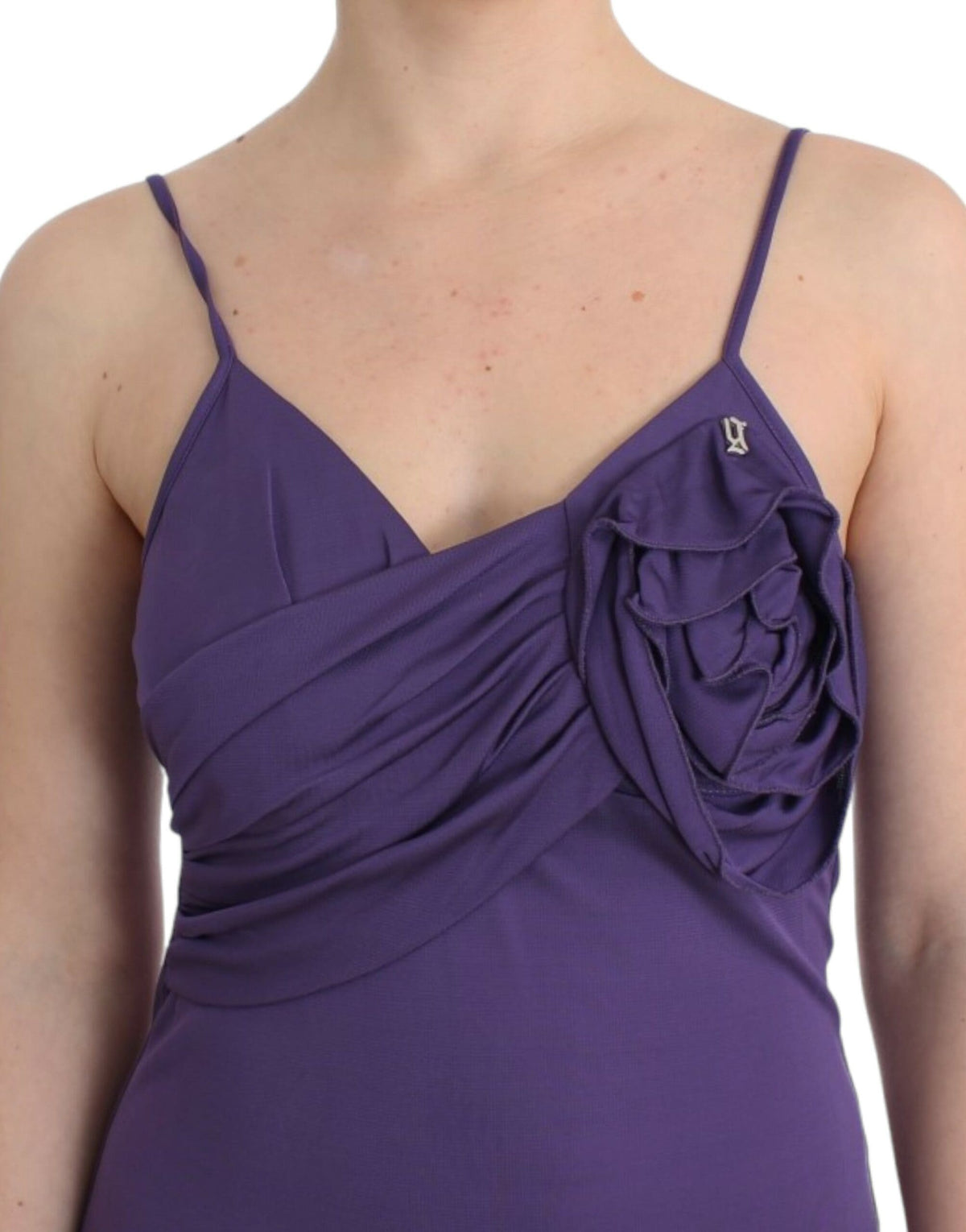 Robe de cocktail élégante en jersey violet de John Galliano