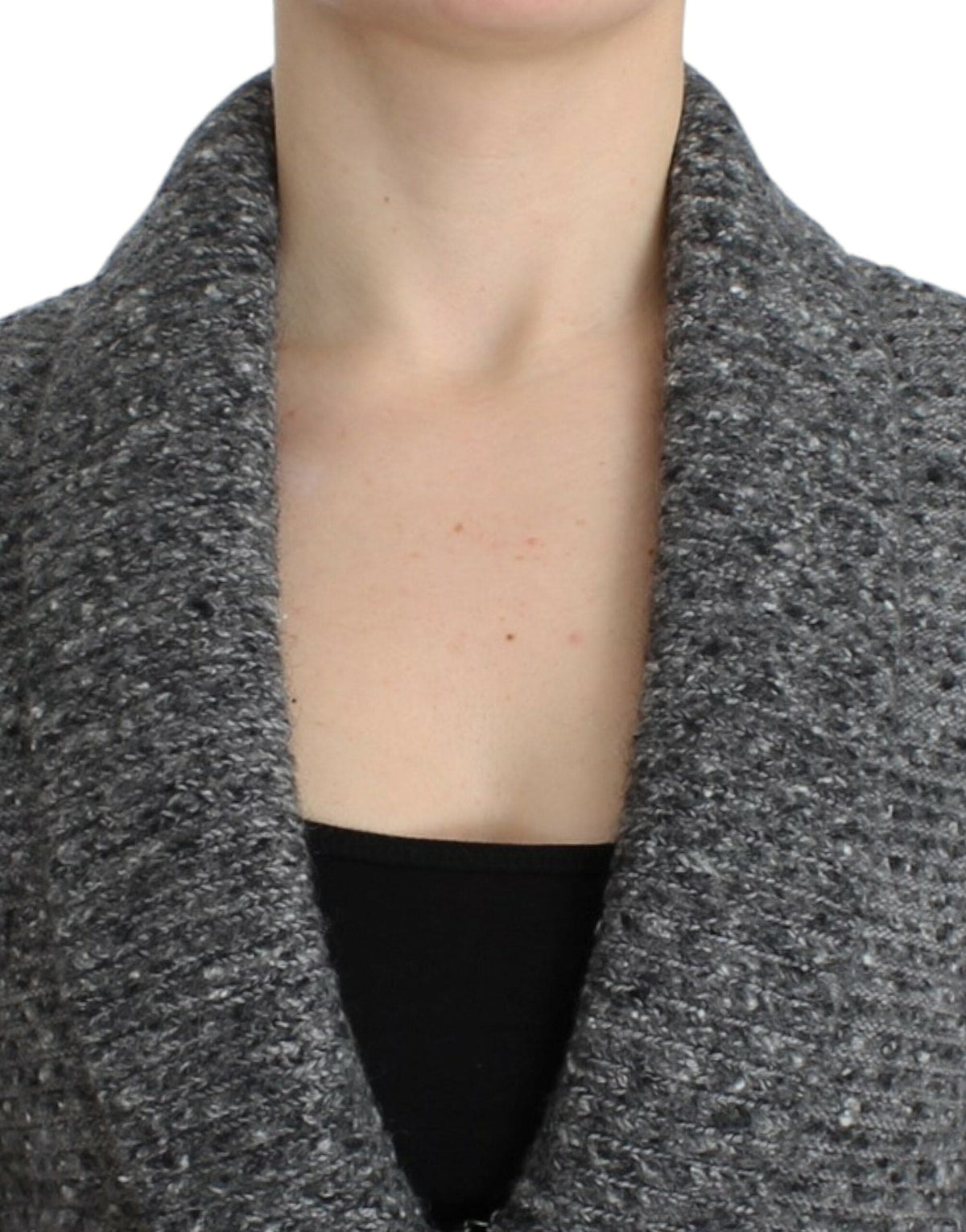 Cavalli Elegant Gray Wool Blend Cardigan