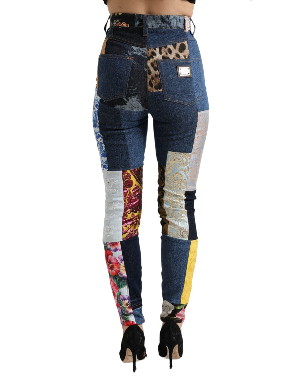 Jean skinny patchwork vibrant Dolce &amp; Gabbana