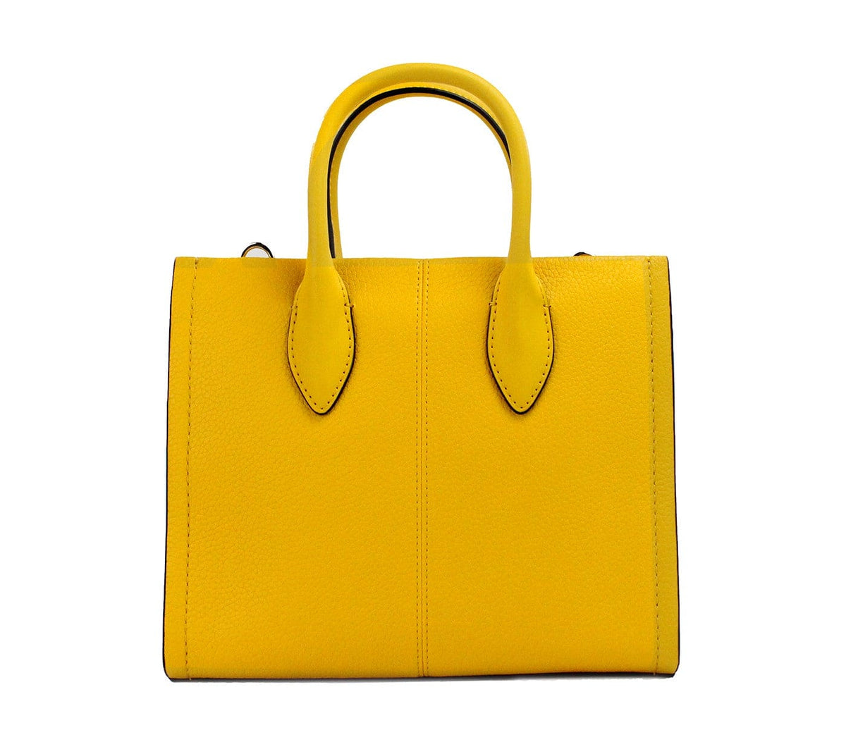 Petit sac cabas zippé en cuir jaune jasmin Mirella de Michael Kors