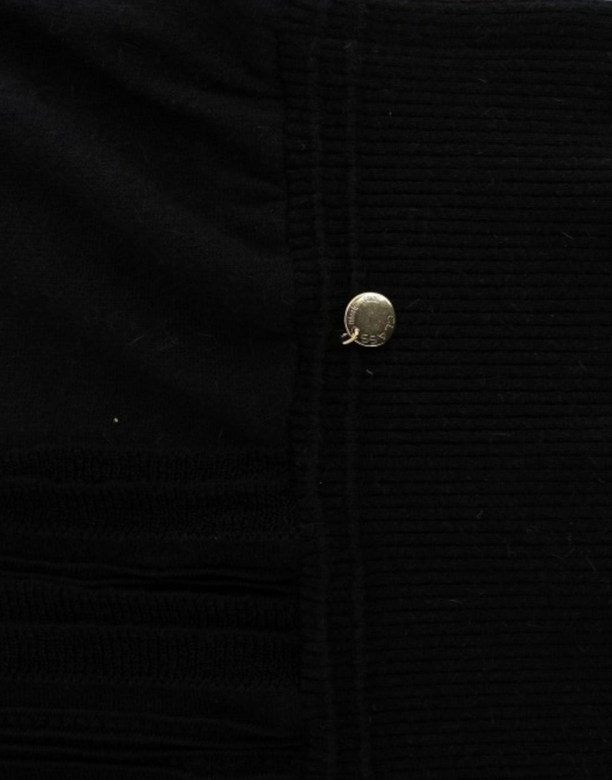 Pull noir élégant à manches courtes Cavalli