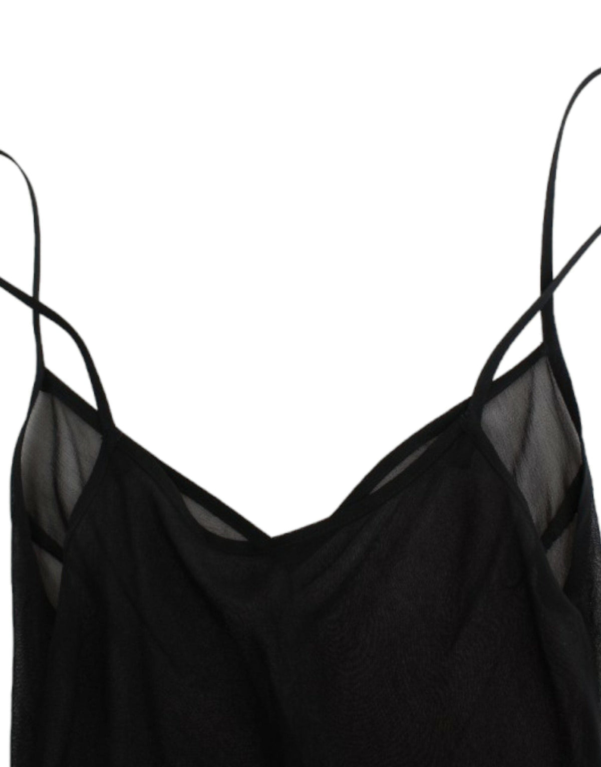 Robe blouson élégante en soie noire transparente Cavalli