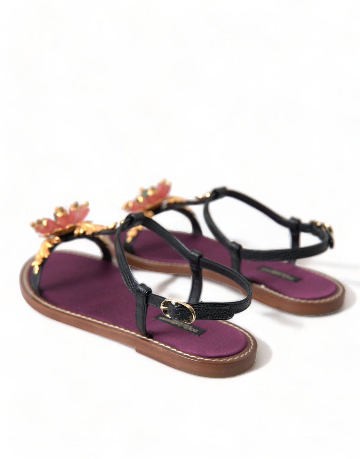 Sandalias planas elegantes adornadas con cristales de Dolce &amp; Gabbana