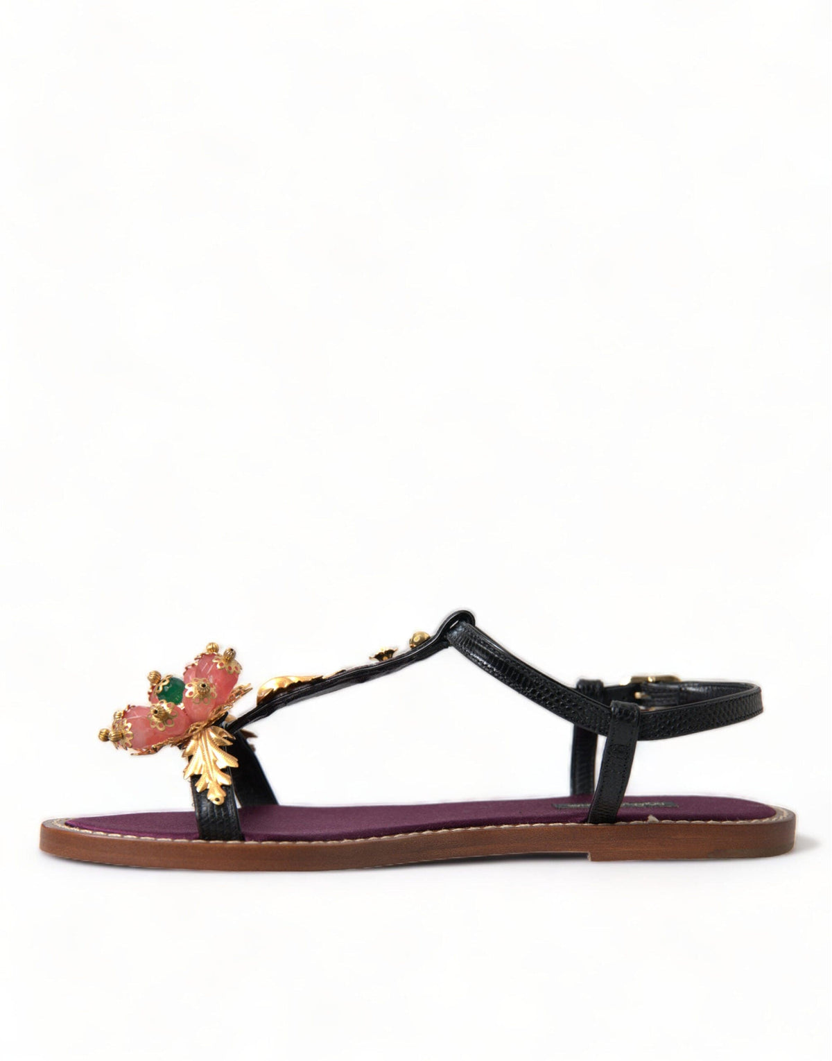 Sandalias planas elegantes adornadas con cristales de Dolce &amp; Gabbana