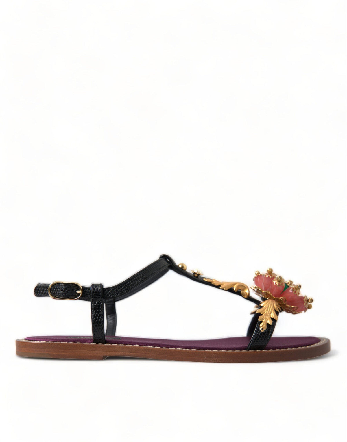 Sandalias planas elegantes adornadas con cristales de Dolce &amp; Gabbana