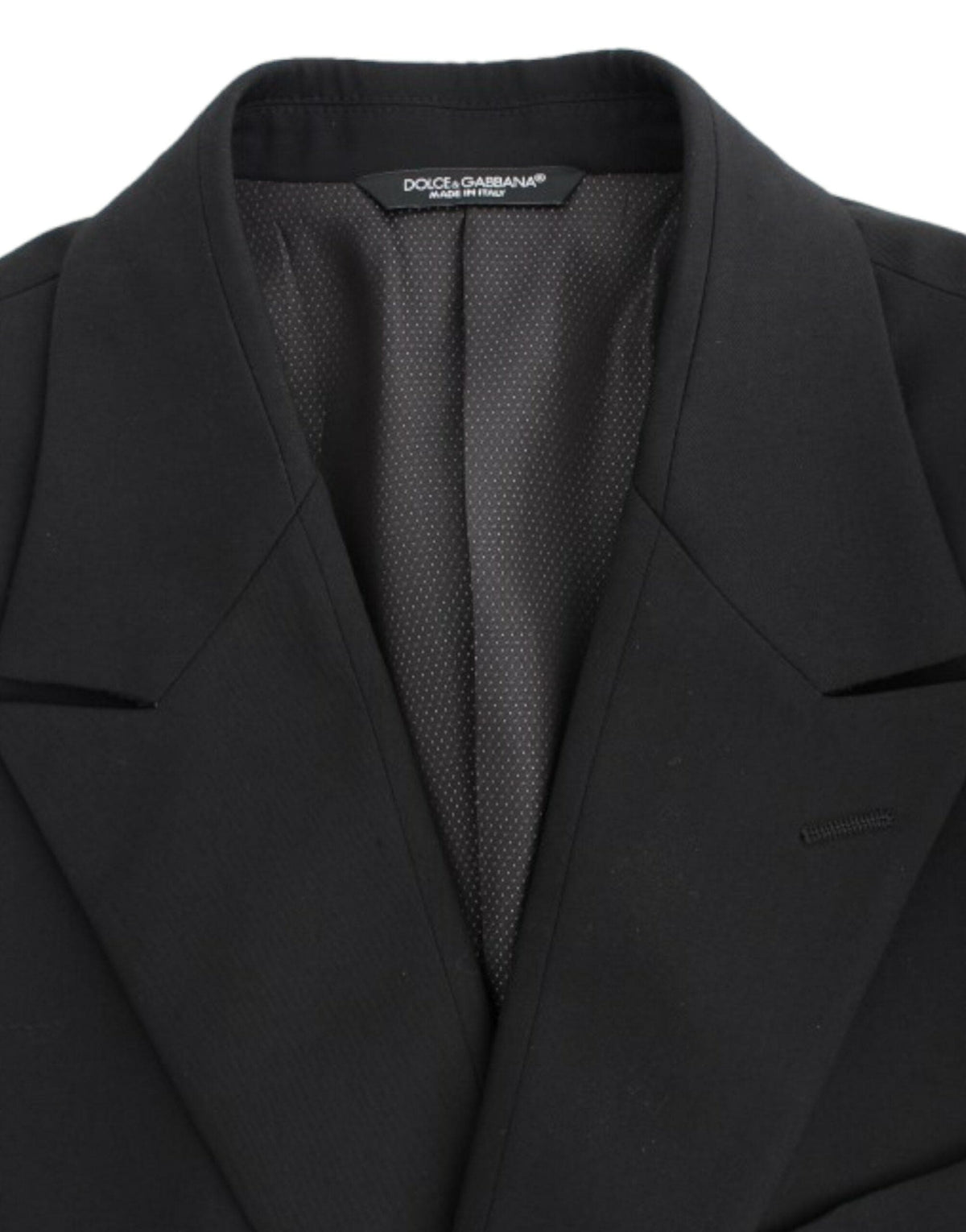 Blazer elegante de lana negra de corte entallado de Dolce &amp; Gabbana