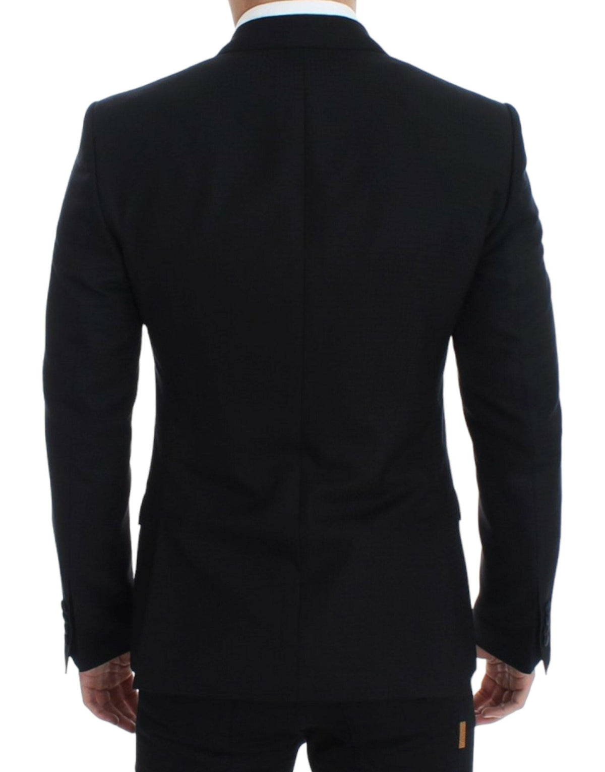 Blazer elegante Sicilia de mezcla de seda negra de Dolce &amp; Gabbana