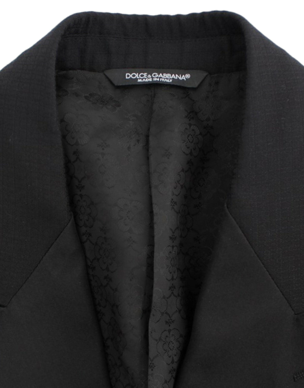 Blazer élégant en soie mélangée noire Sicilia de Dolce &amp; Gabbana