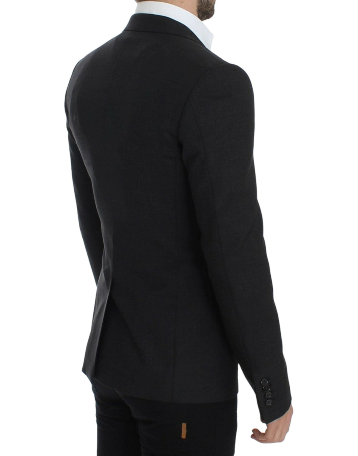 Blazer elegante de corte entallado de lana gris de Dolce &amp; Gabbana