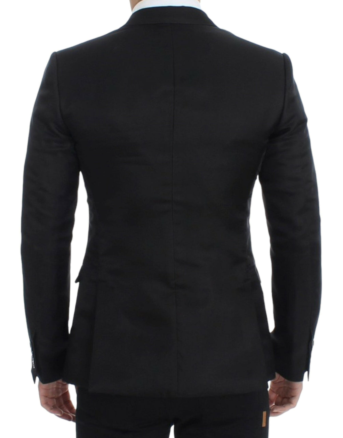 Blazer élégant à deux boutons en soie mélangée noire Dolce &amp; Gabbana