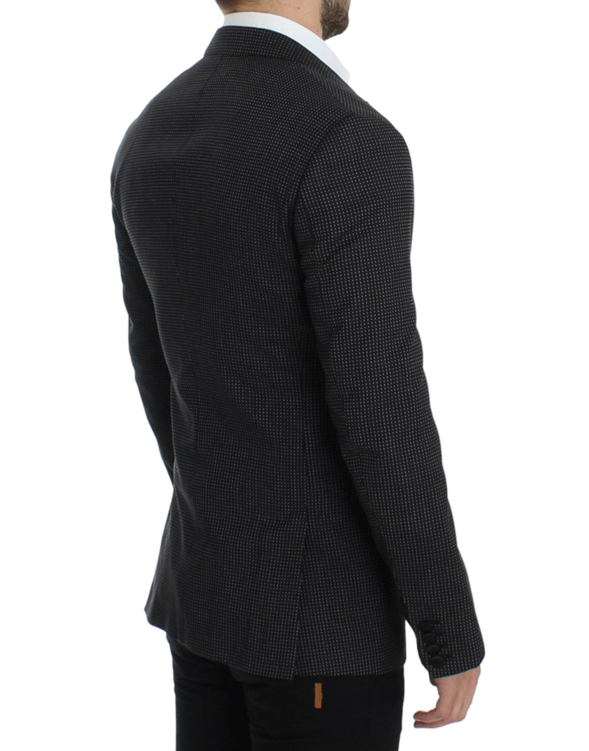 Blazer slim noir élégant à pois Dolce &amp; Gabbana