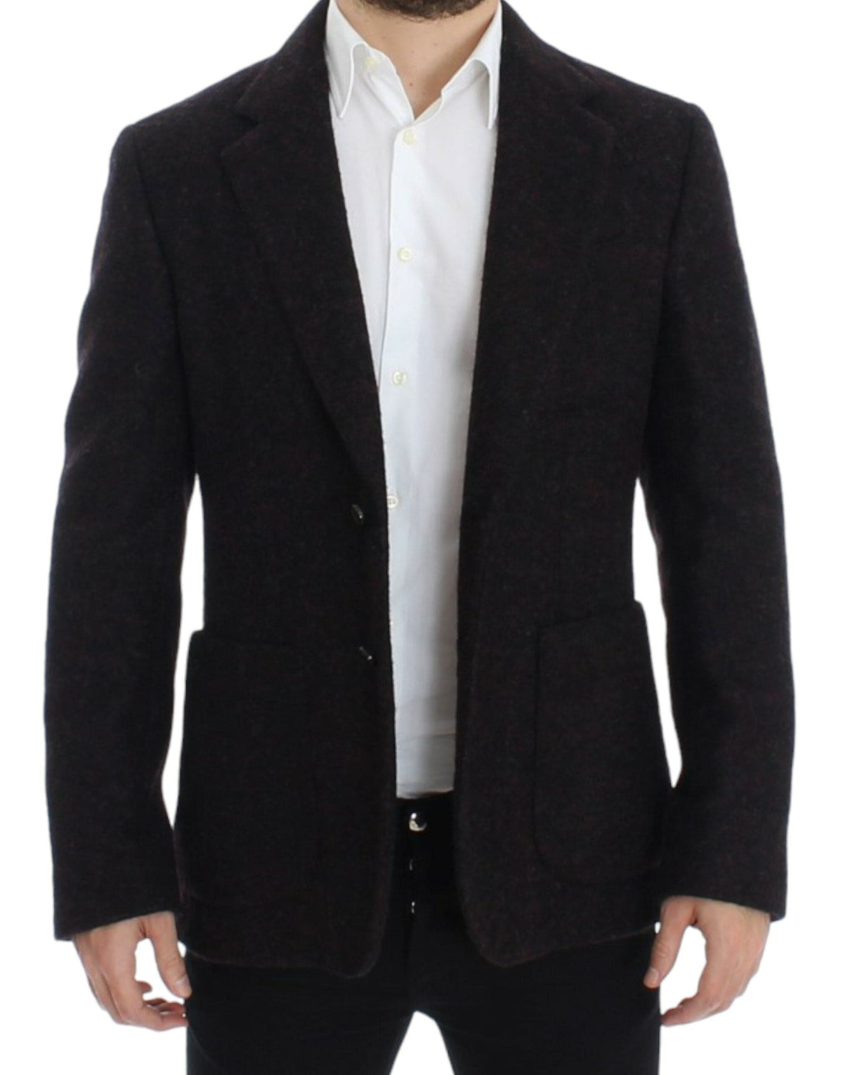 Chaqueta blazer de dos botones de alpaca burdeos de Dolce &amp; Gabbana