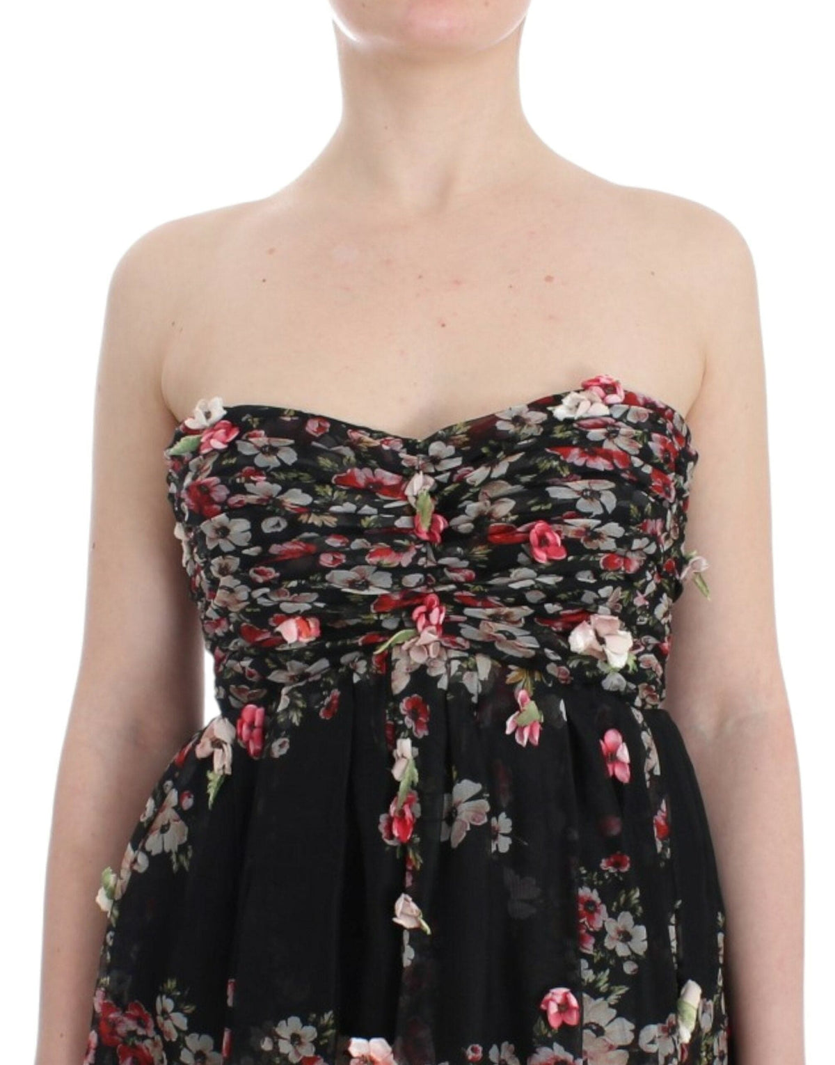 Robe longue bustier en soie élégante Dolce &amp; Gabbana