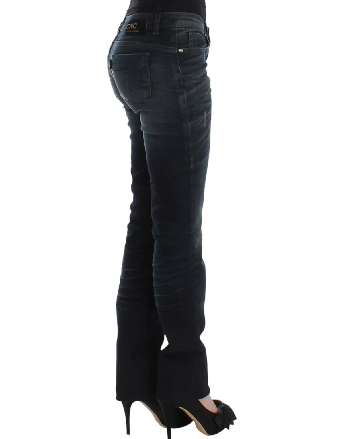 Pantalones vaqueros azules superskinny chic de estilo nacional