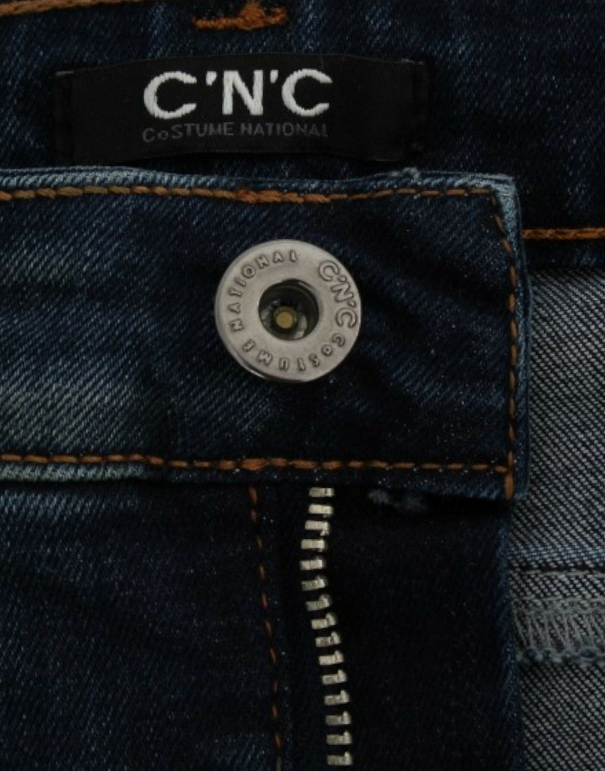 Costume National Chic Jean droit bleu de créateur