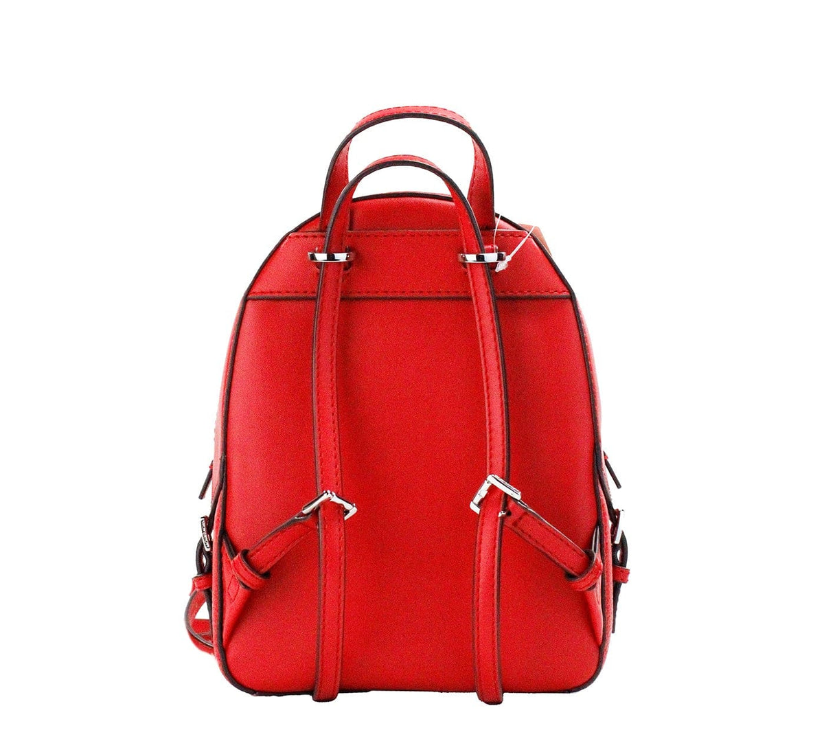 Mochila con bolsillo y cremallera de piel granulada en rojo brillante Jaycee Mini XS de Michael Kors