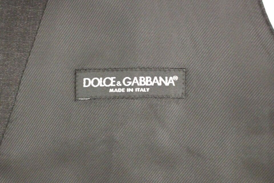 Gilet élégant en laine grise Dolce &amp; Gabbana