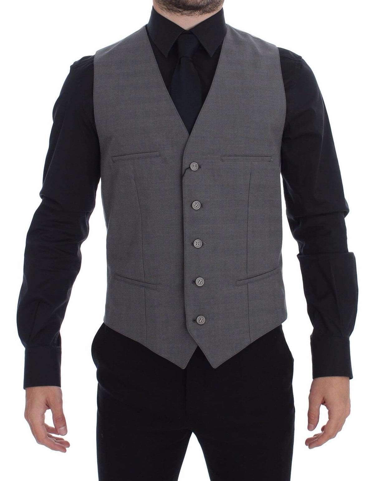 Gilet élégant coupe slim gris Dolce &amp; Gabbana