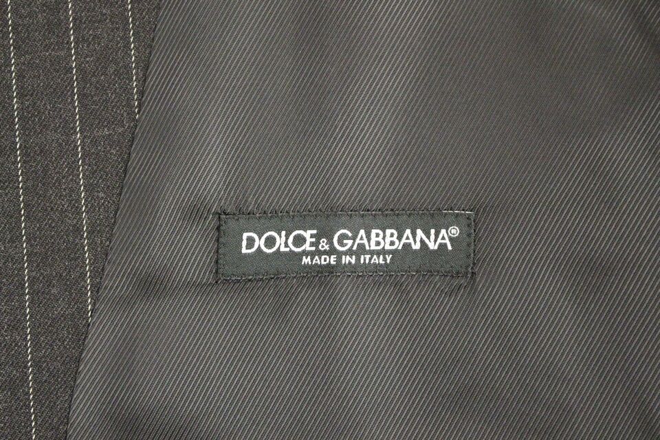 Gilet élégant à rayures grises Dolce &amp; Gabbana