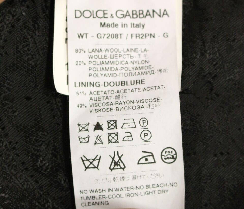 Robe-gilet à simple boutonnage à rayures noires élégantes Dolce &amp; Gabbana