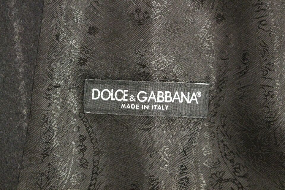 Robe-gilet à simple boutonnage à rayures noires élégantes Dolce &amp; Gabbana