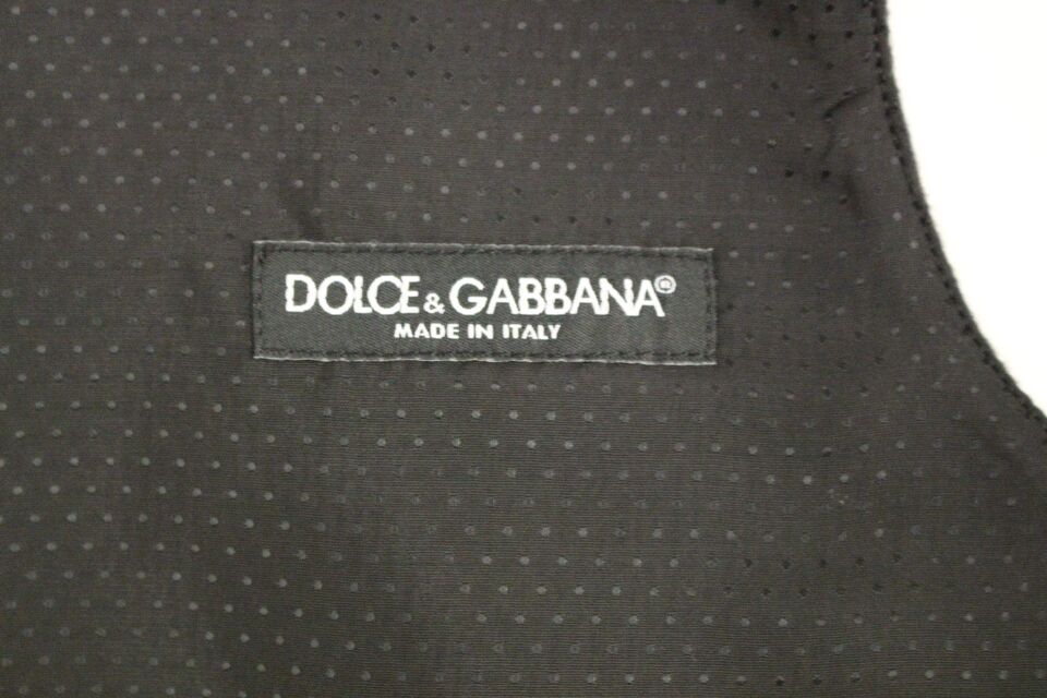 Chaleco elegante de mezcla de lana gris de Dolce &amp; Gabbana