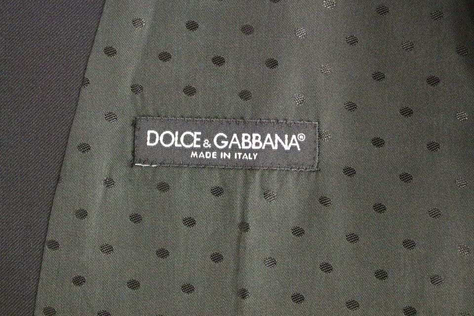 Gilet de soirée élégant en laine noire Dolce &amp; Gabbana