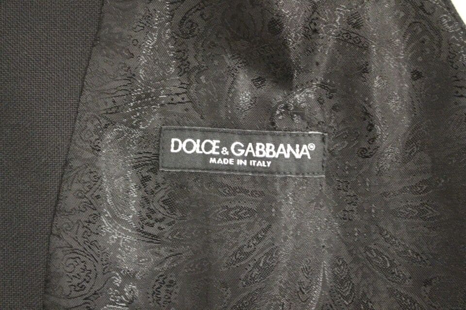 Gilet élégant en laine noire Dolce &amp; Gabbana