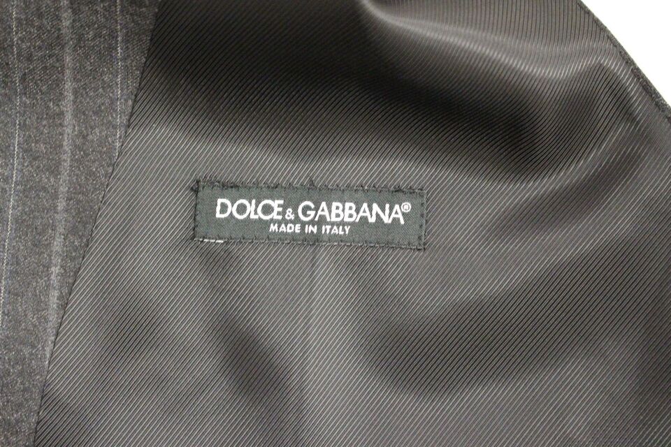 Gilet élégant à rayures grises Dolce &amp; Gabbana