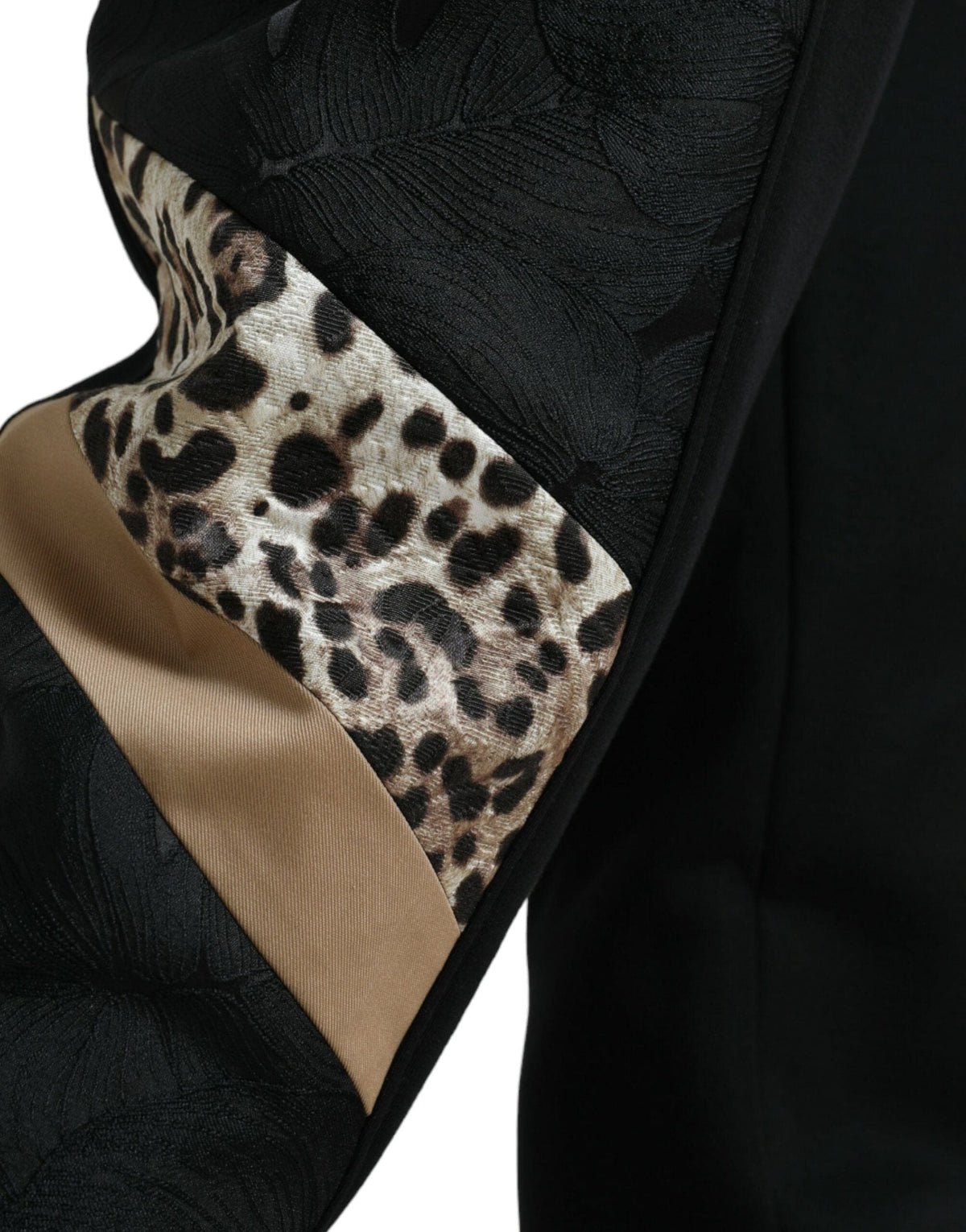 Pantalones jogger elegantes de leopardo negro de Dolce &amp; Gabbana