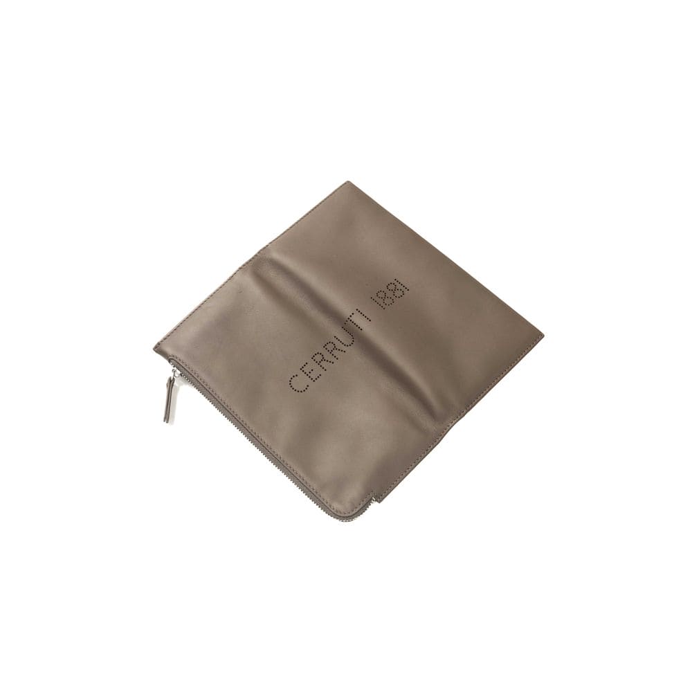 Portefeuille en cuir marron avec logo Cerruti 1881 Chic