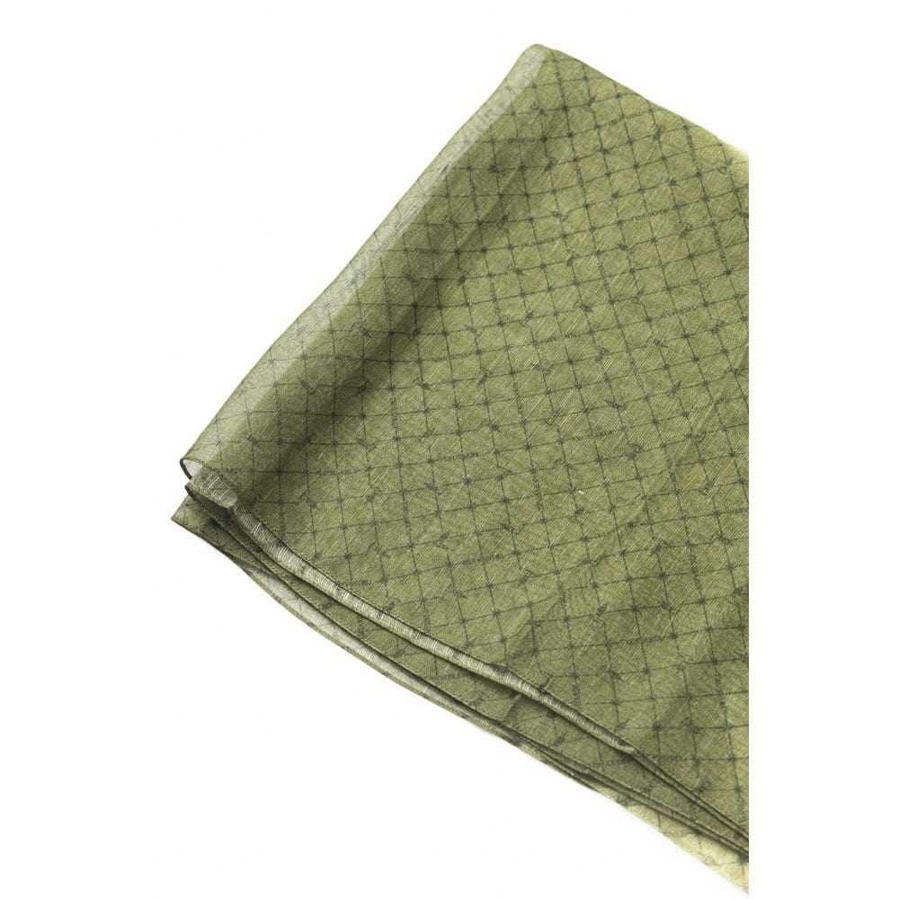 Foulard élégant en soie mélangée verte Trussardi