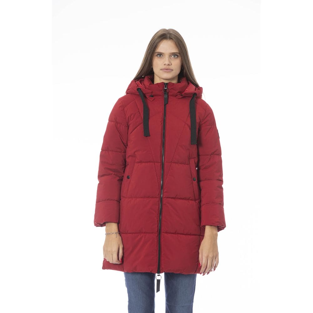 Veste longue en duvet rouge élégante pour femme de Baldinini Trend