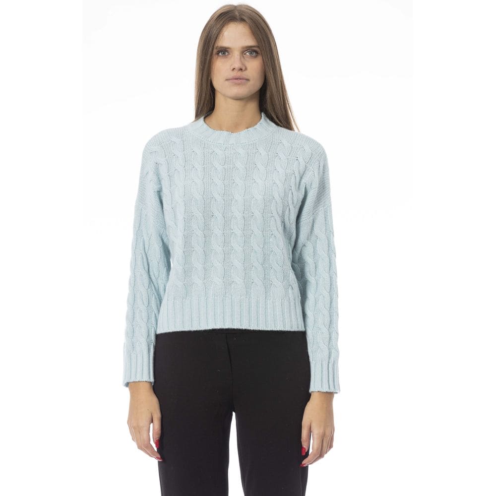 Pull ras du cou bleu clair tendance chic de Baldinini