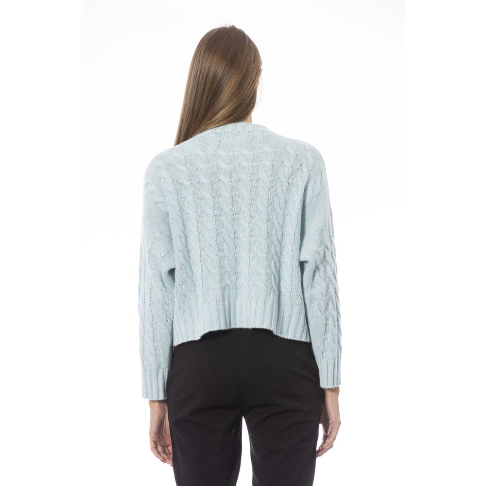 Pull ras du cou bleu clair tendance chic de Baldinini