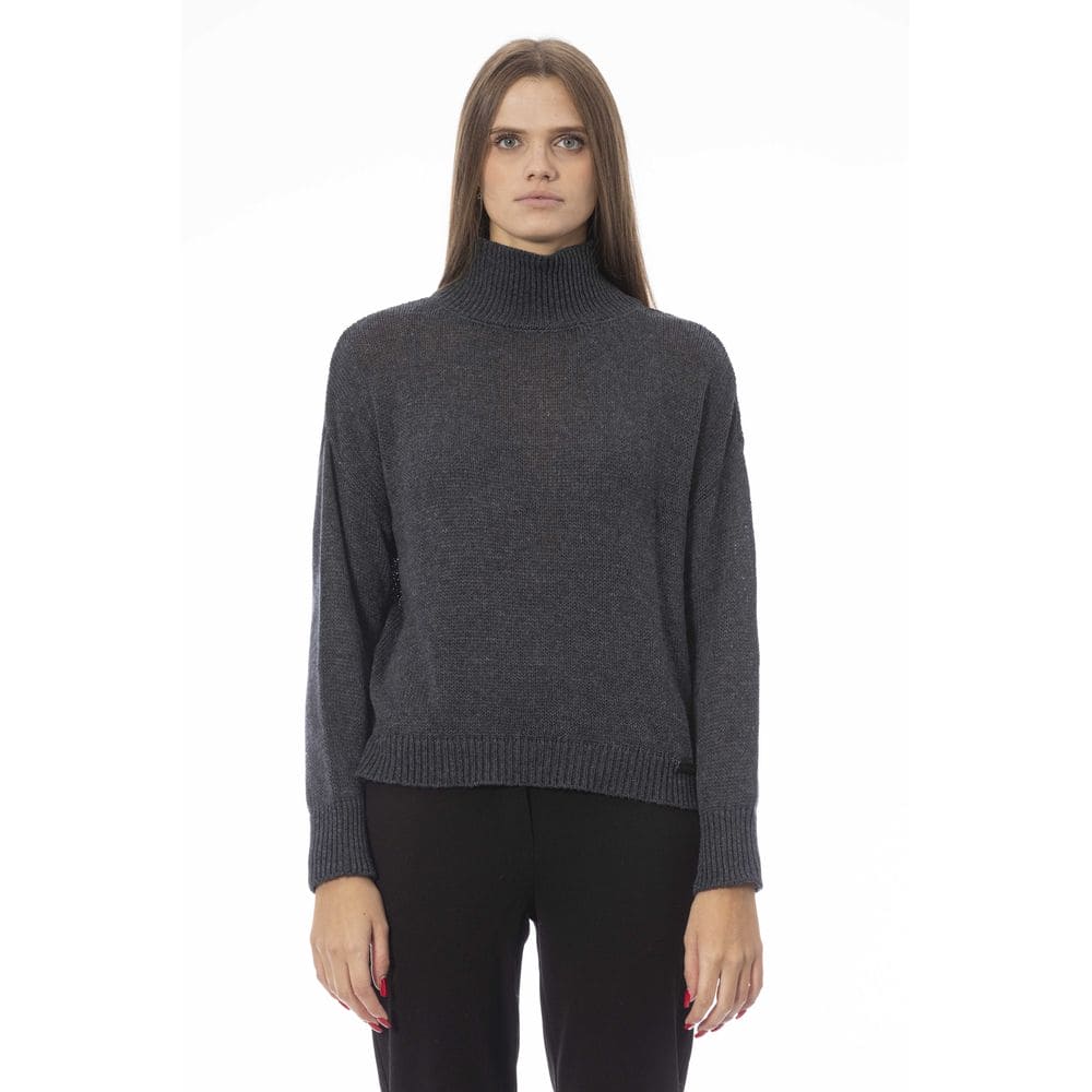 Baldinini Trend Gray Wool Women Sweater