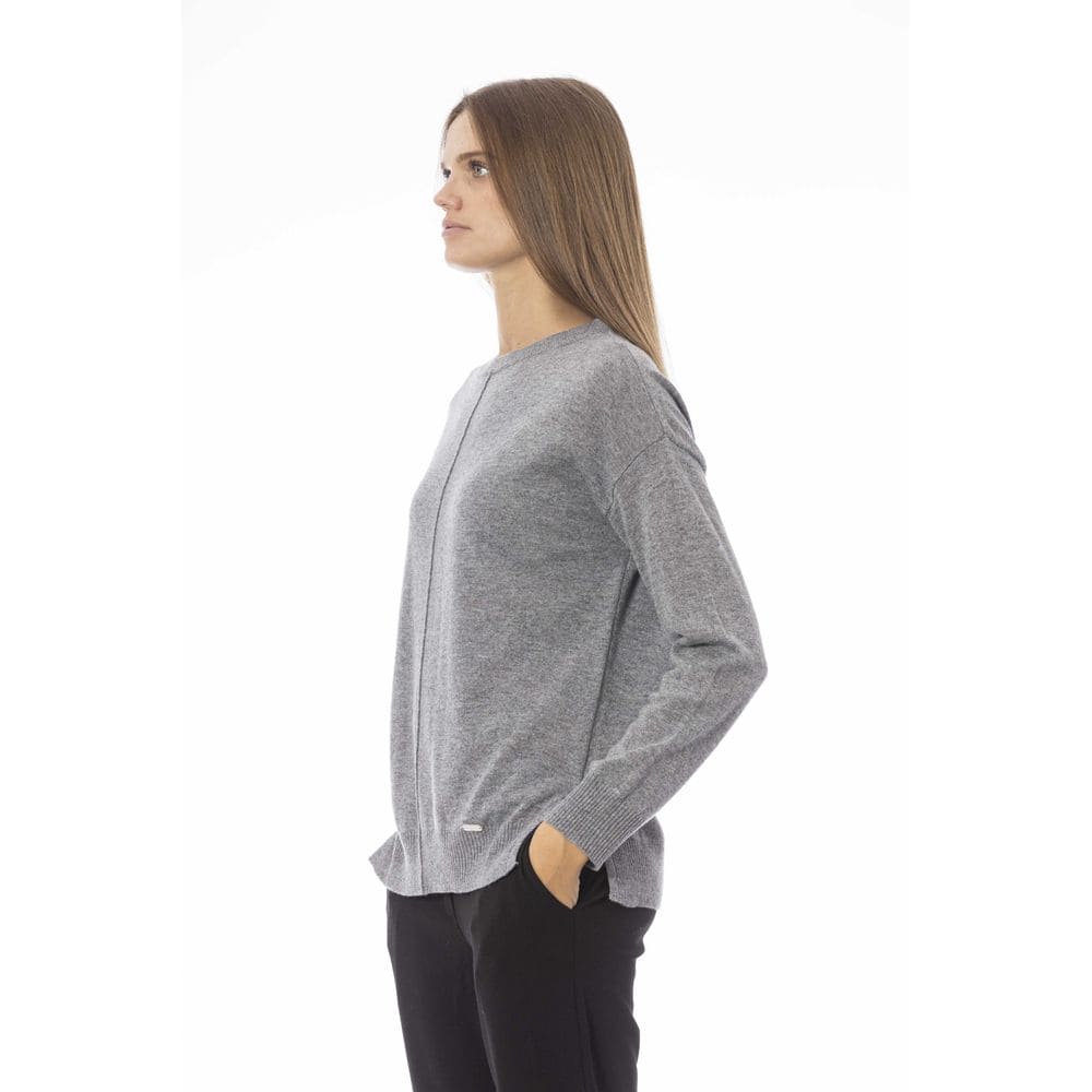 Pull ras du cou gris tendance chic Baldinini