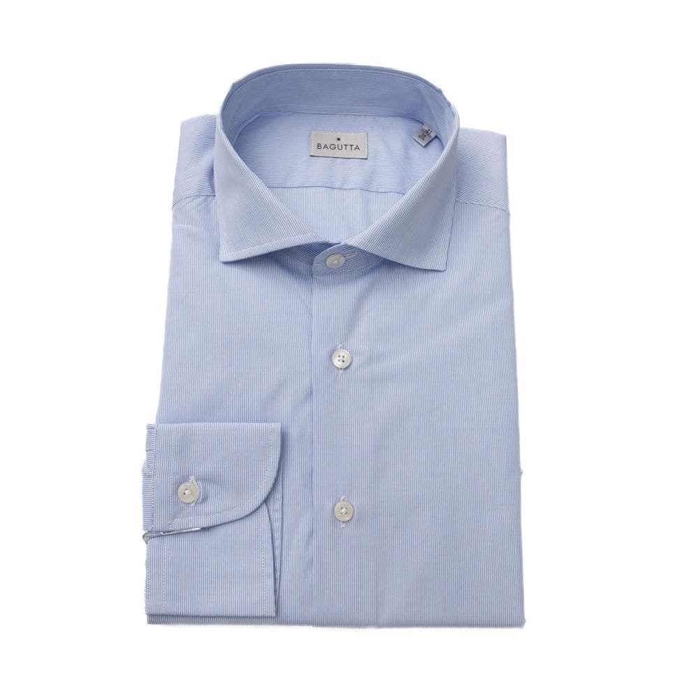 Chemise à col français bleu clair élégante Bagutta coupe moyenne