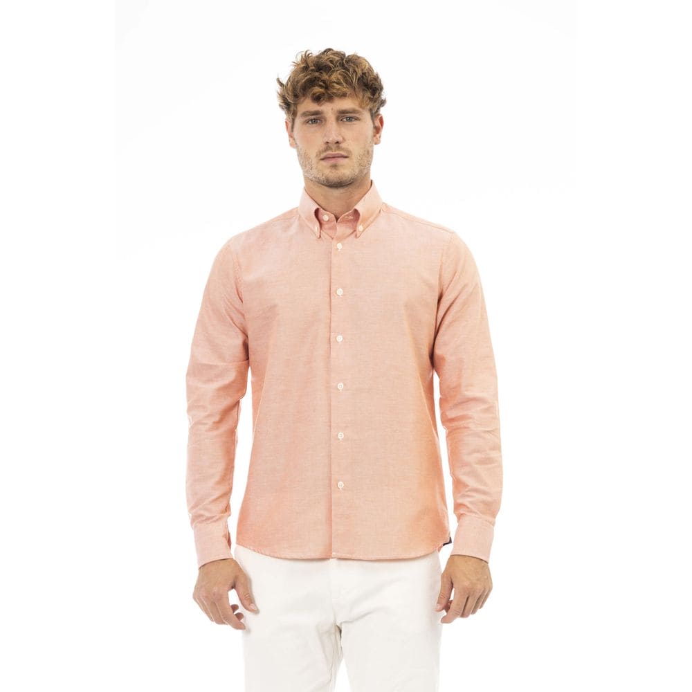 Chemise élégante en coton mélangé orange Baldinini Trend