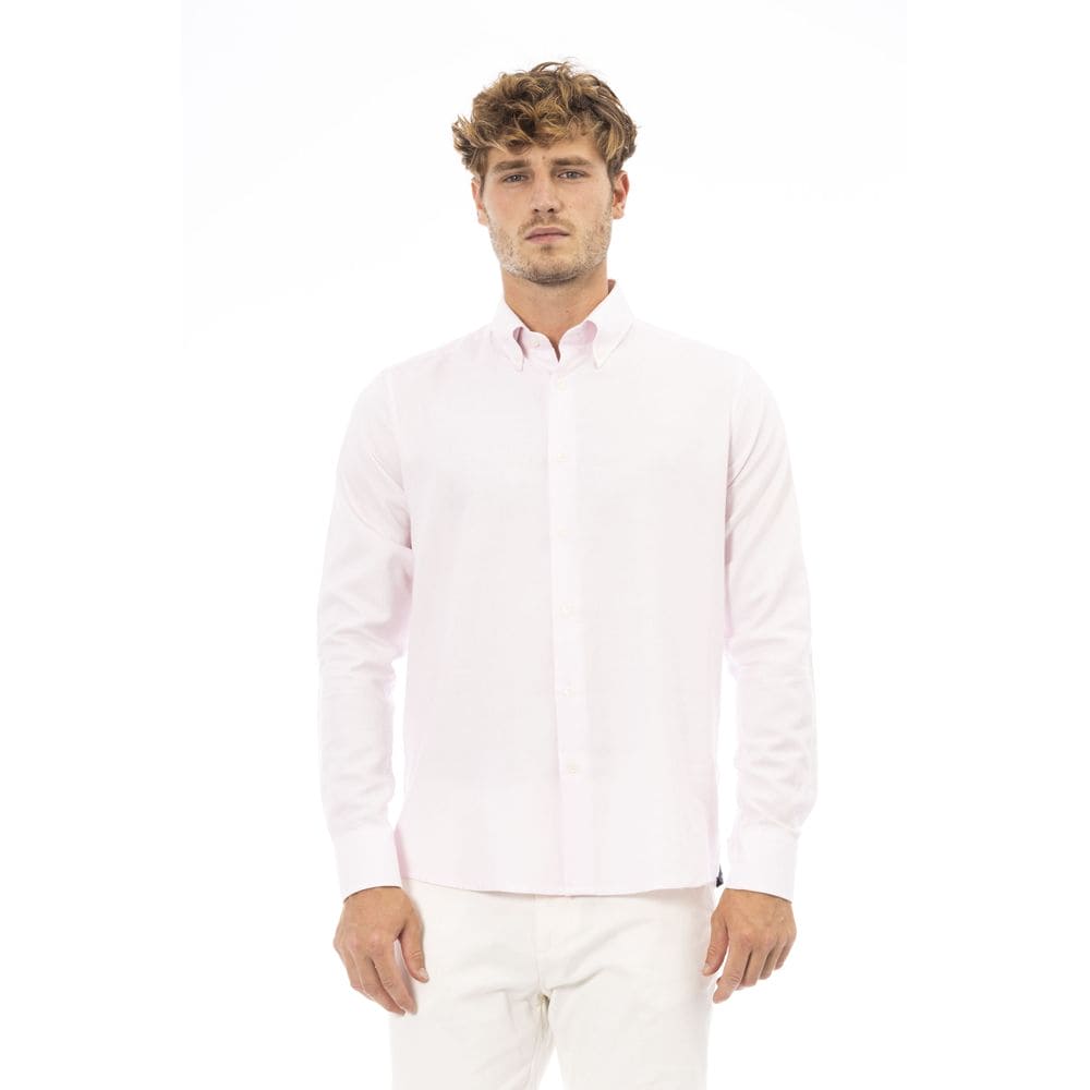 Chemise rose élégante en coton mélangé tendance Baldinini