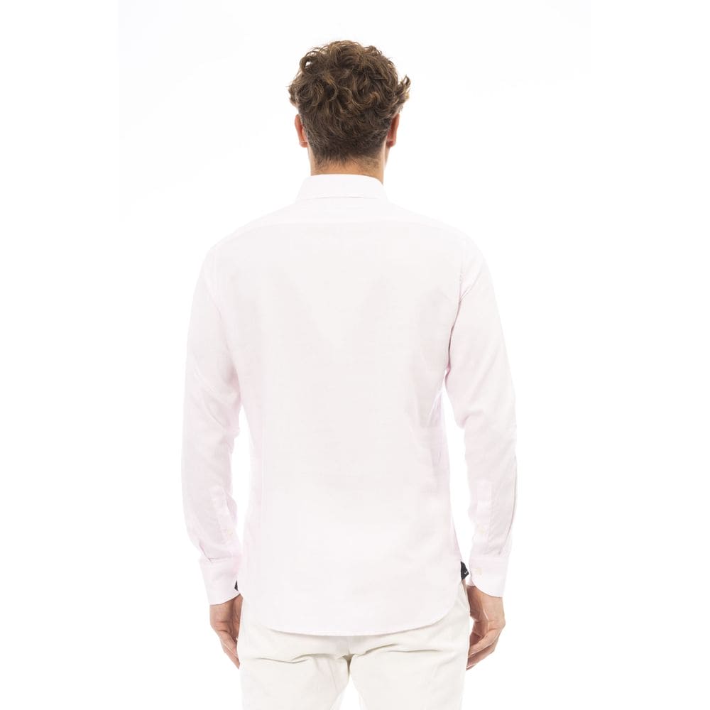 Chemise rose élégante en coton mélangé tendance Baldinini