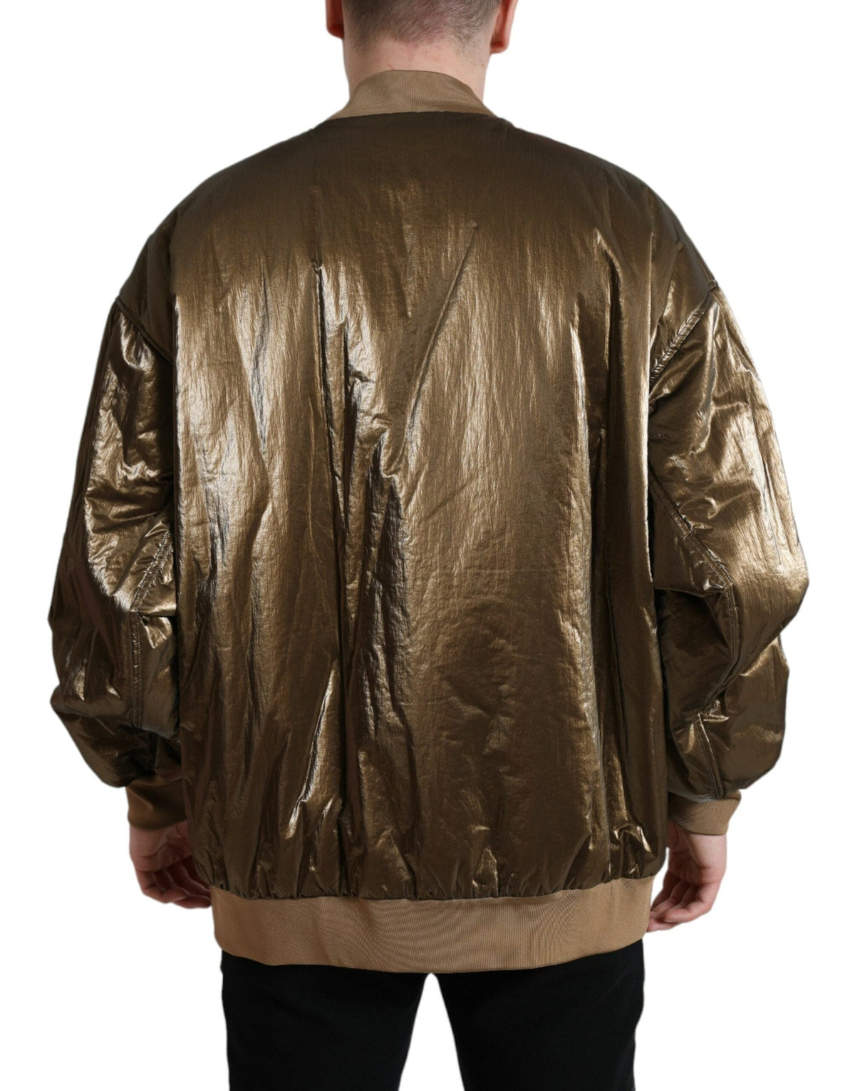 Veste bomber bronze élégante Dolce &amp; Gabbana