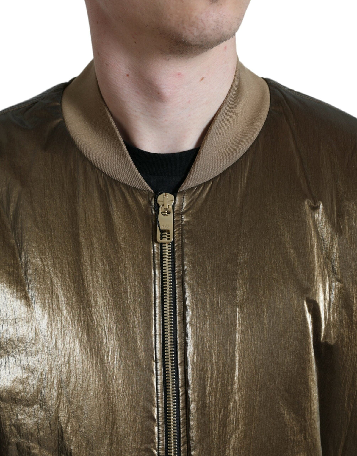 Veste bomber bronze élégante Dolce &amp; Gabbana