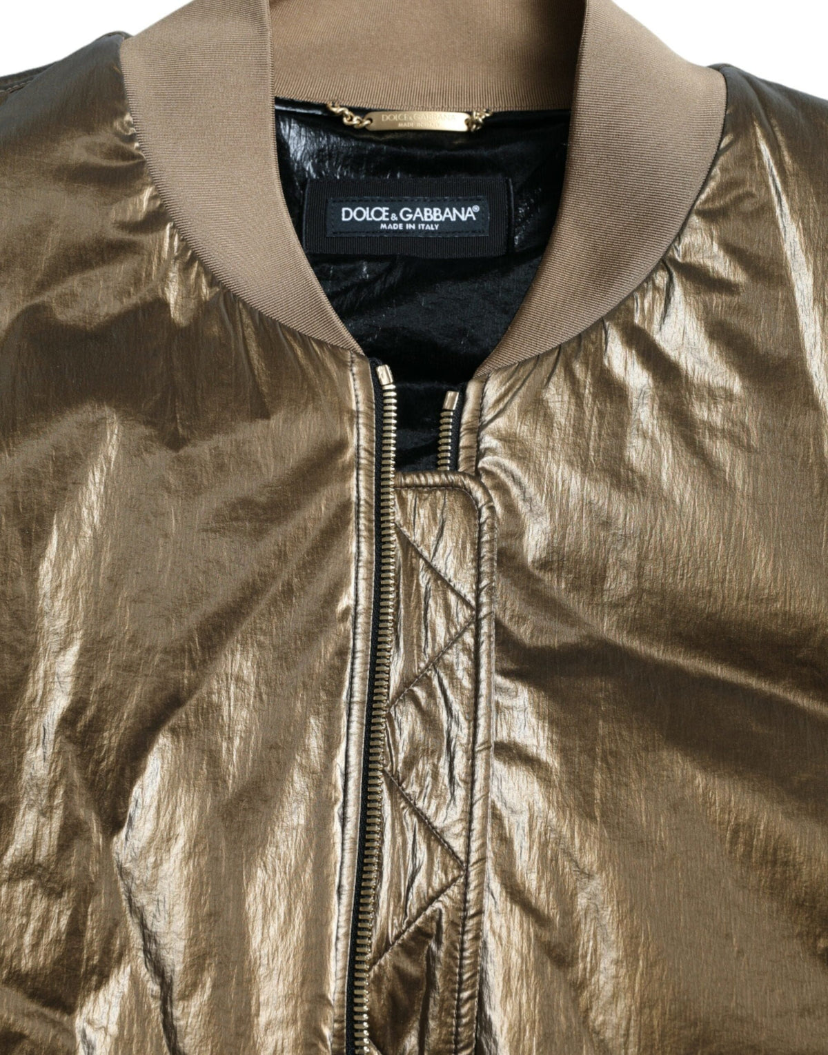 Veste bomber bronze élégante Dolce &amp; Gabbana