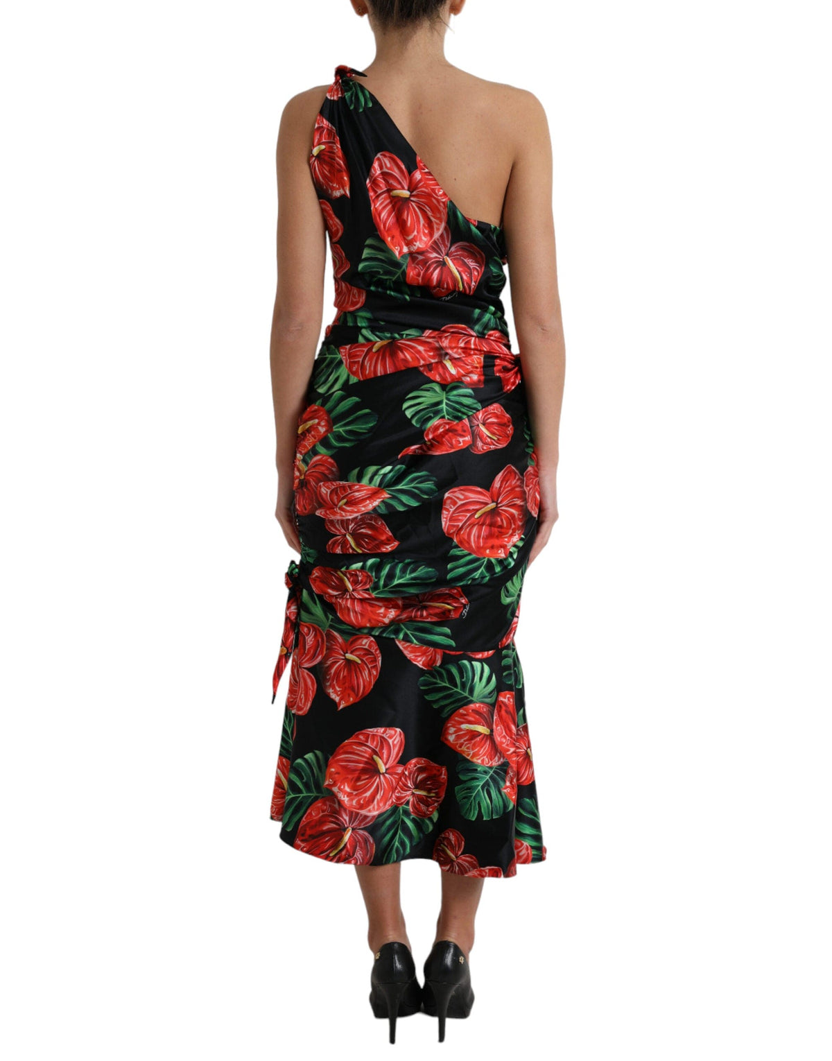 Robe drapée en soie Tropical Elegance de Dolce &amp; Gabbana