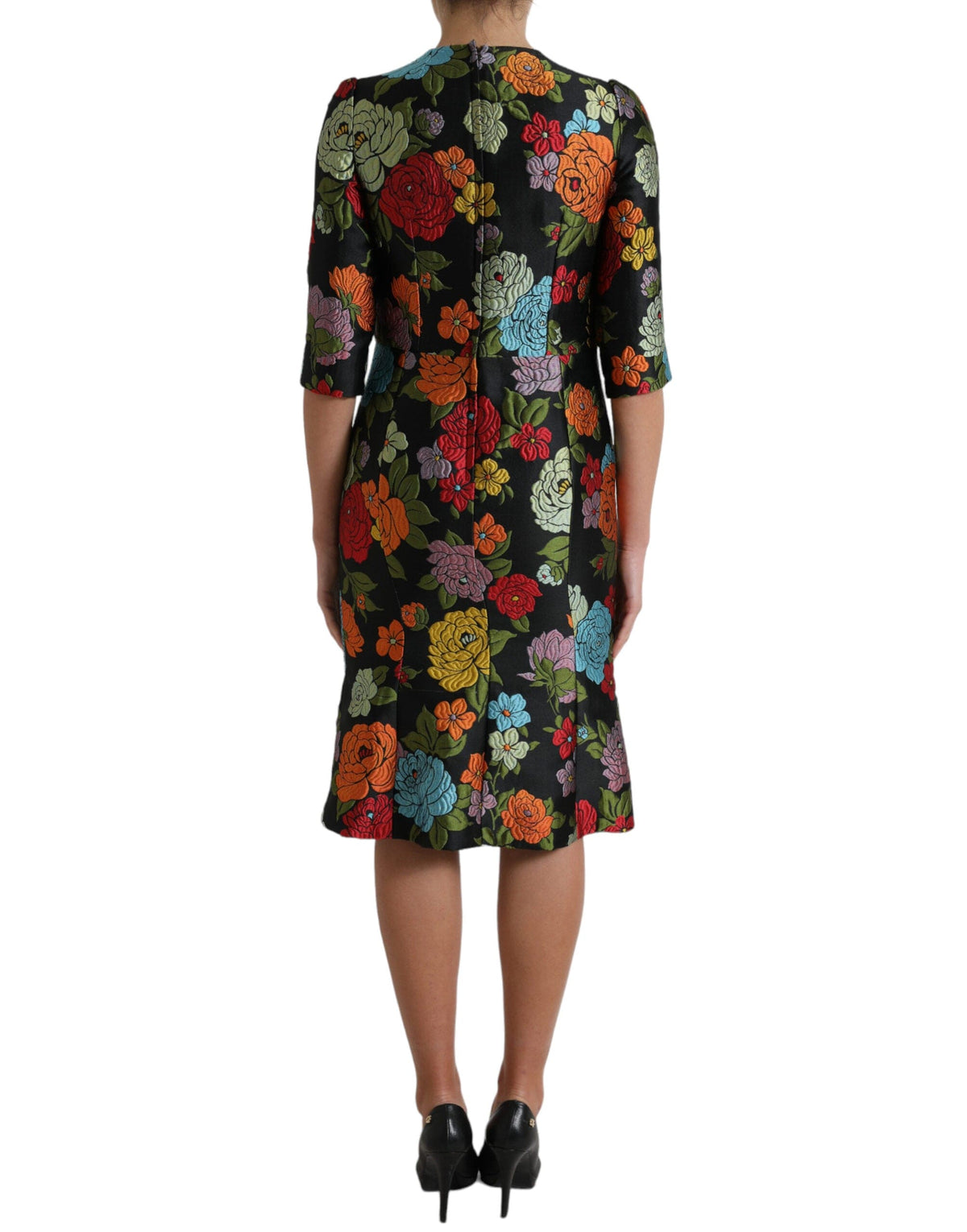 Robe crayon élégante brodée de fleurs Dolce &amp; Gabbana